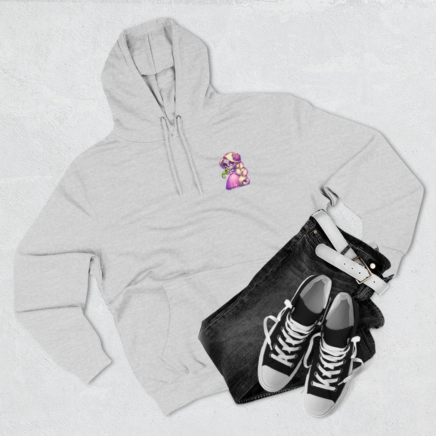 Rapunzel Illustration Hoodie | Fairy Tale Princess Graphic Pullover