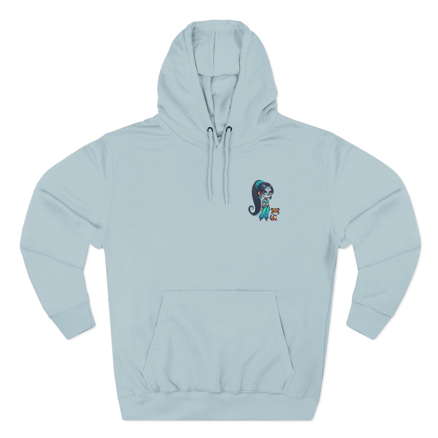 Princess Jasmine Fleece Hoodie, Cozy Cartoon Sweatshirt for Winter, Perfect Gift for Kids, Fun Illustration Hoodie, Cute Casual Wear