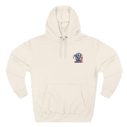 Cute Grim Reaper sipping coffee Hoodie | Death Before Decaf design