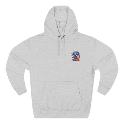 Cute Grim Reaper sipping coffee Hoodie | Death Before Decaf design