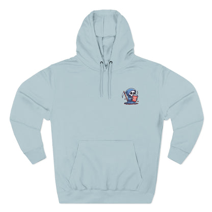 Cute Grim Reaper sipping coffee Hoodie | Death Before Decaf design