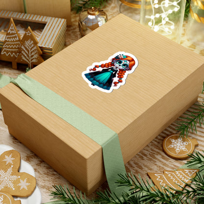 Anna!! Day of the Dead, Sugar Skull Decor, Halloween Gift, Laptop Sticker, Cute Girl Sticker, Fun Party Favors