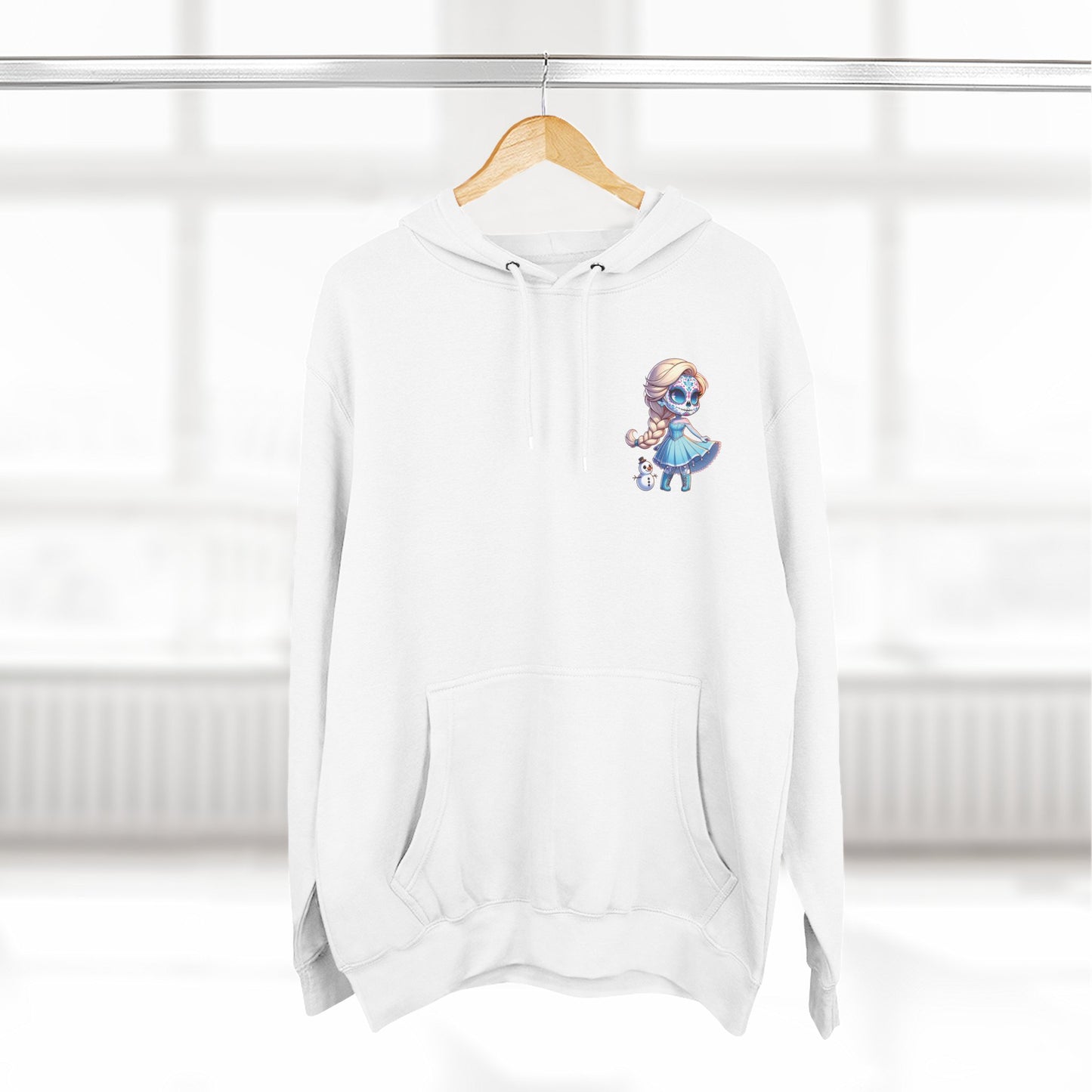 Frozen Elsa Character Fleece Hoodie | Cozy Halloween Sweater, Gifts for Kids, Fall Fashion, Spooky Season Apparel