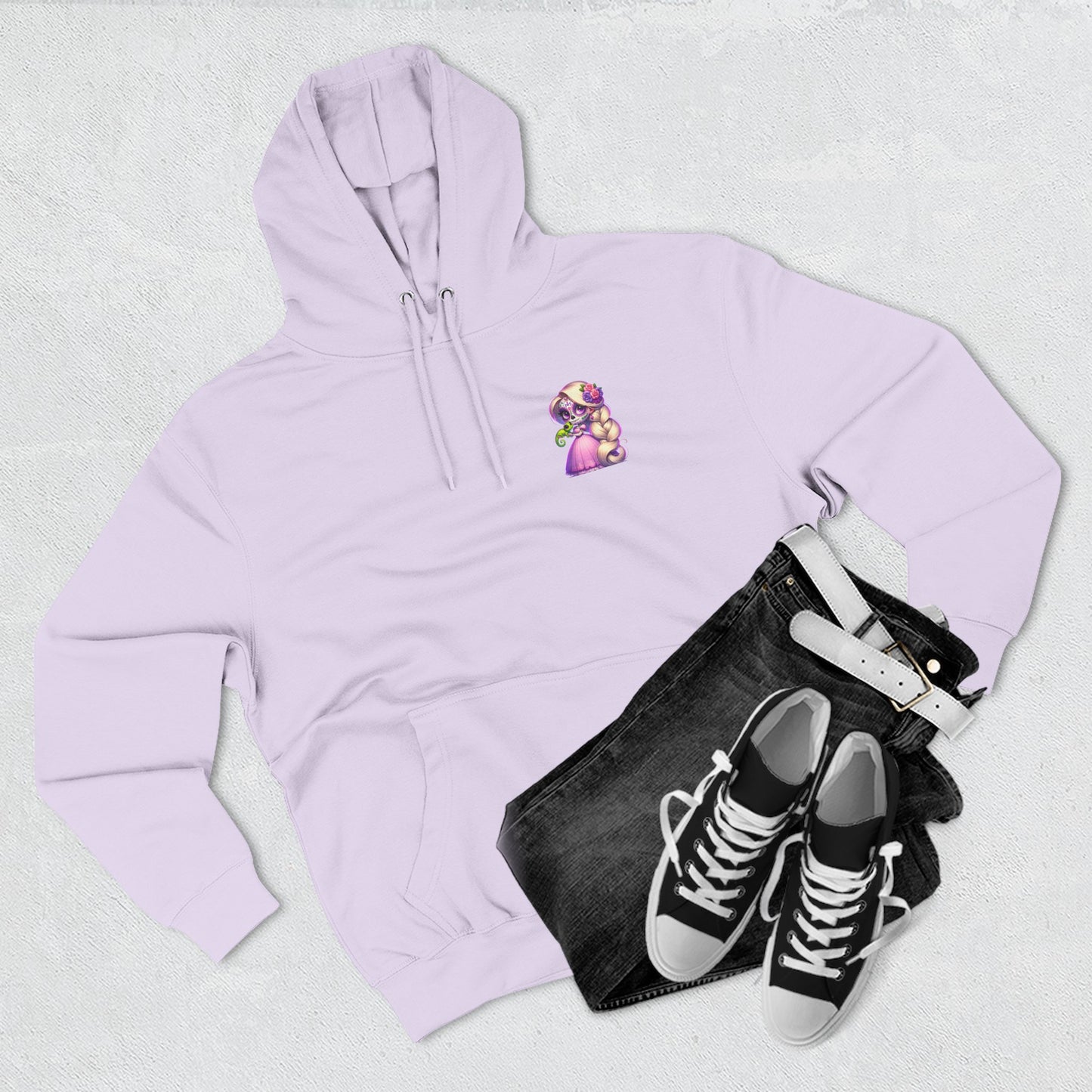 Rapunzel Illustration Hoodie | Fairy Tale Princess Graphic Pullover