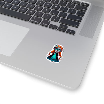 Anna!! Day of the Dead, Sugar Skull Decor, Halloween Gift, Laptop Sticker, Cute Girl Sticker, Fun Party Favors