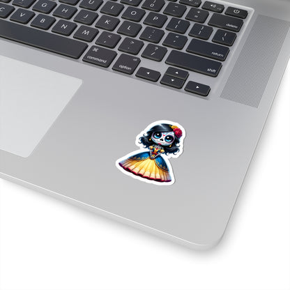 Dia de los Muertos Princess Stickers, Sugar Skull Decor, Cute Laptop Stickers, Holiday Gift Ideas, Day of the Dead Party Favors