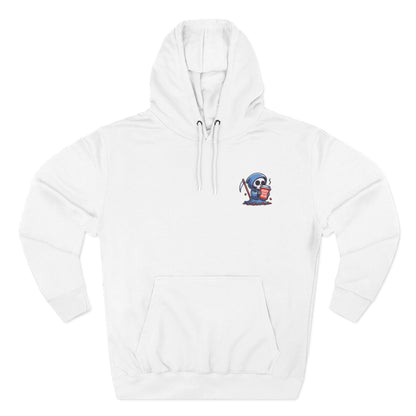 Cute Grim Reaper sipping coffee Hoodie | Death Before Decaf design