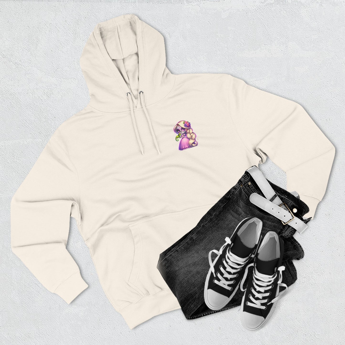 Rapunzel Illustration Hoodie | Fairy Tale Princess Graphic Pullover