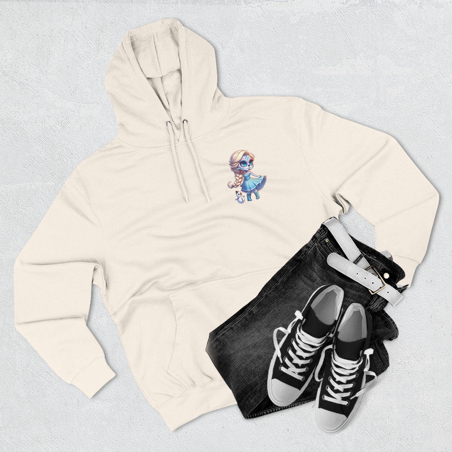 Frozen Elsa Character Fleece Hoodie | Cozy Halloween Sweater, Gifts for Kids, Fall Fashion, Spooky Season Apparel