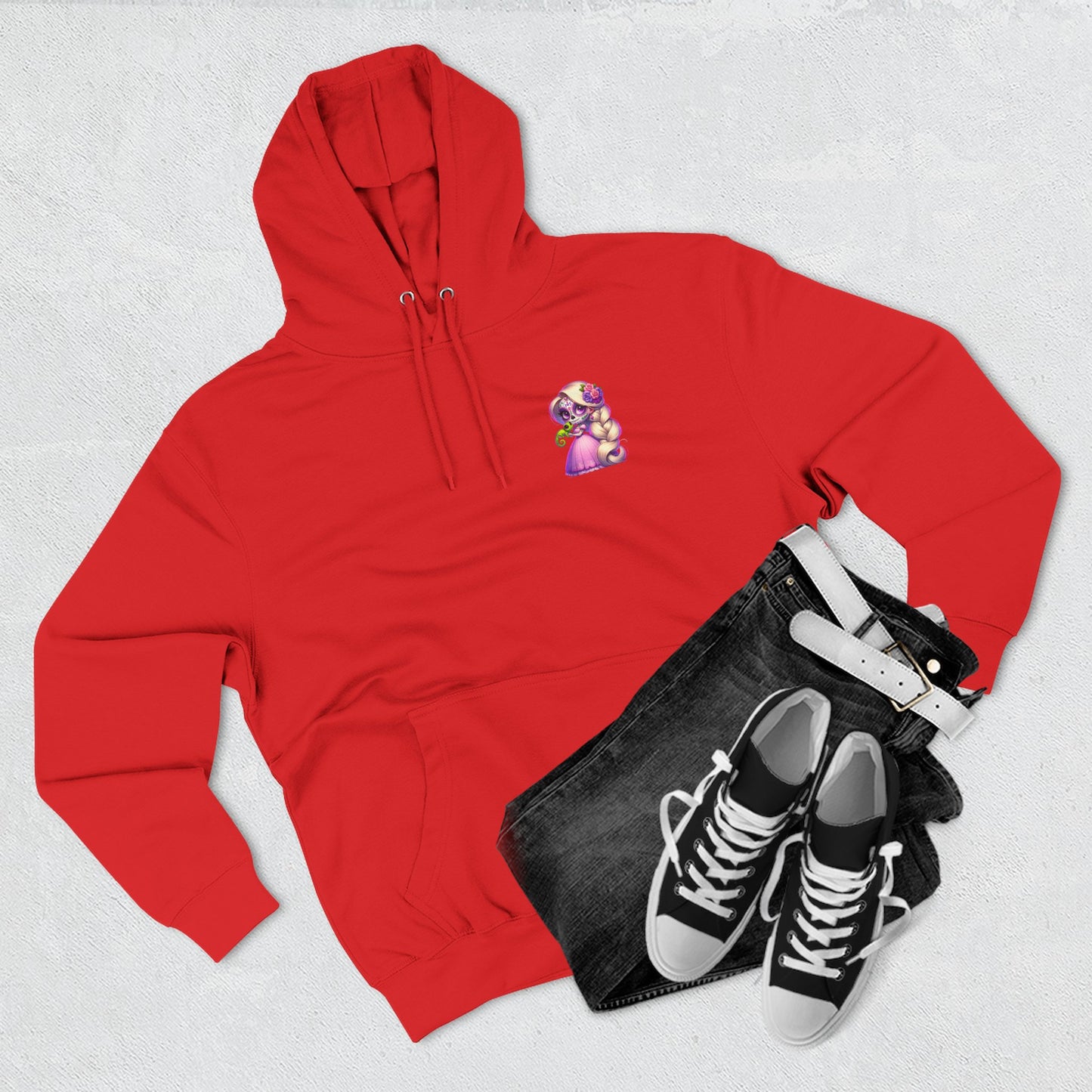 Rapunzel Illustration Hoodie | Fairy Tale Princess Graphic Pullover