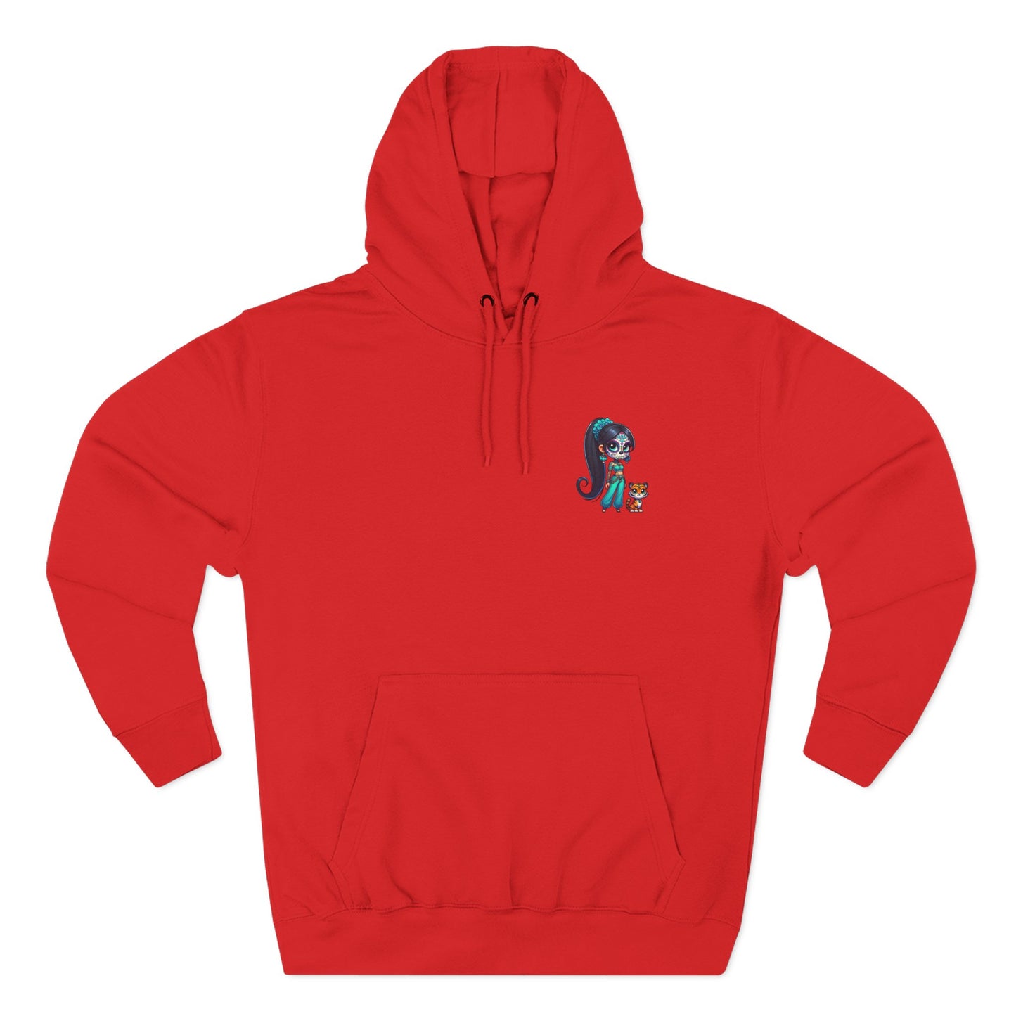 Princess Jasmine Fleece Hoodie, Cozy Cartoon Sweatshirt for Winter, Perfect Gift for Kids, Fun Illustration Hoodie, Cute Casual Wear