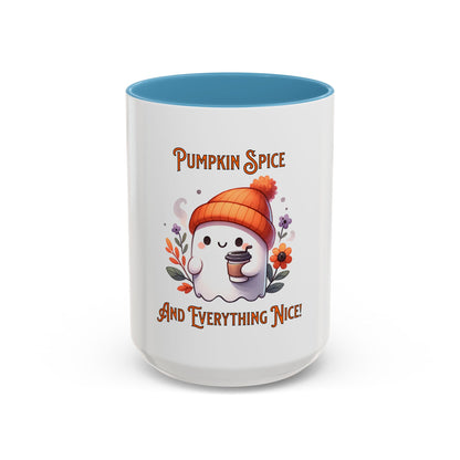 Pumpkin Spice And Everything Nice Mug, Halloween, Ghost, Funny Mug.